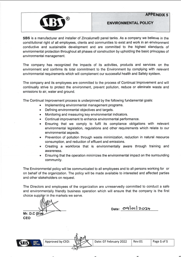SBS-Group-Appendix 5 Environmental PolicyThe SBS Group